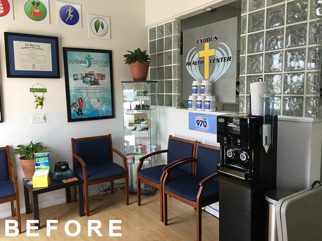 Before Chiropractic Office Refresh Budget Facelift